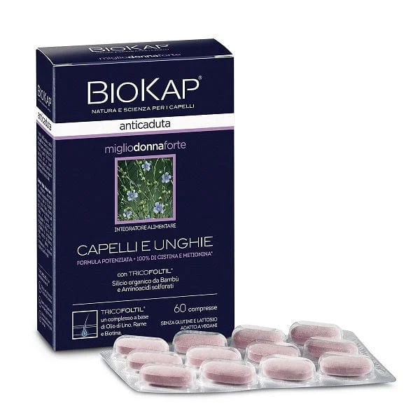 BIOS LINE Biokap Anticaduta Miglio Donna Forte Con Tricofoltil 60 Compresse