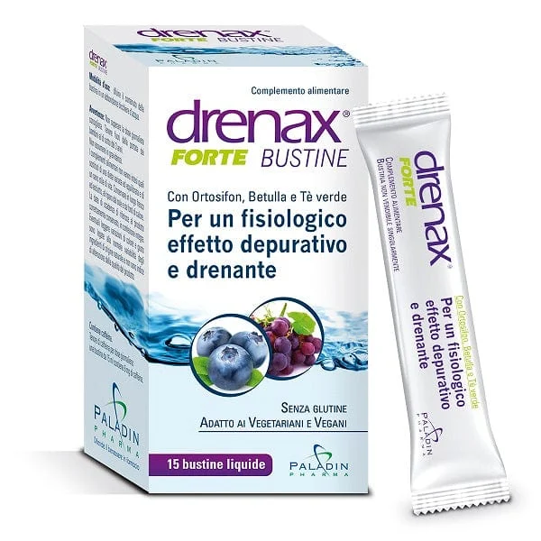 DRENAX FORTE Mirtillo E Uva 15 Bustine Da 15 ml