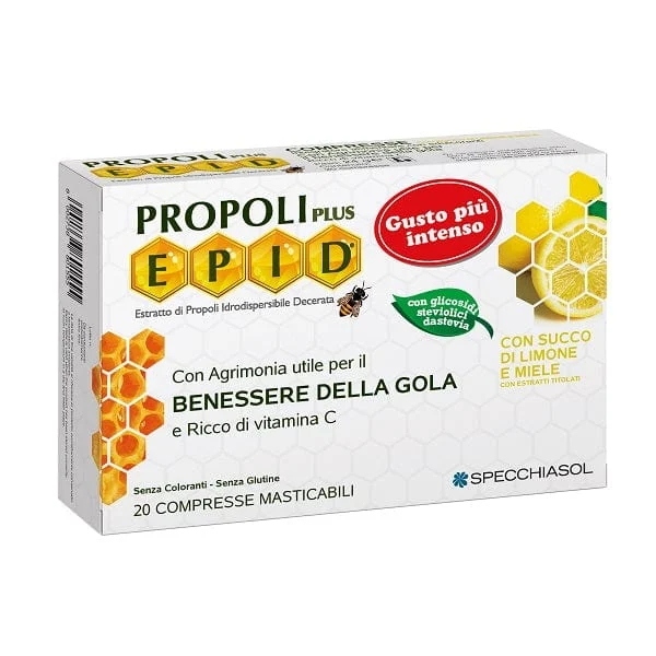 EPID Propoli Plus Benessere Gola Limone e Miele 20 Compresse Masticabili