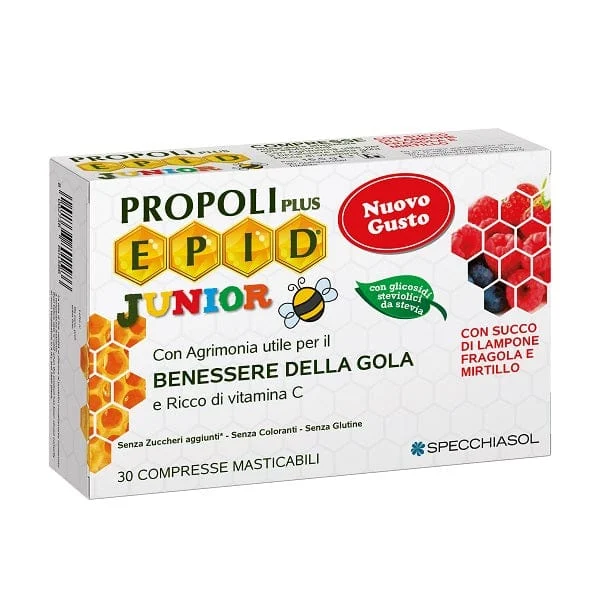 EPID Propoli Plus Junior Benessere Gola Lampone 30 Compresse Masticabili