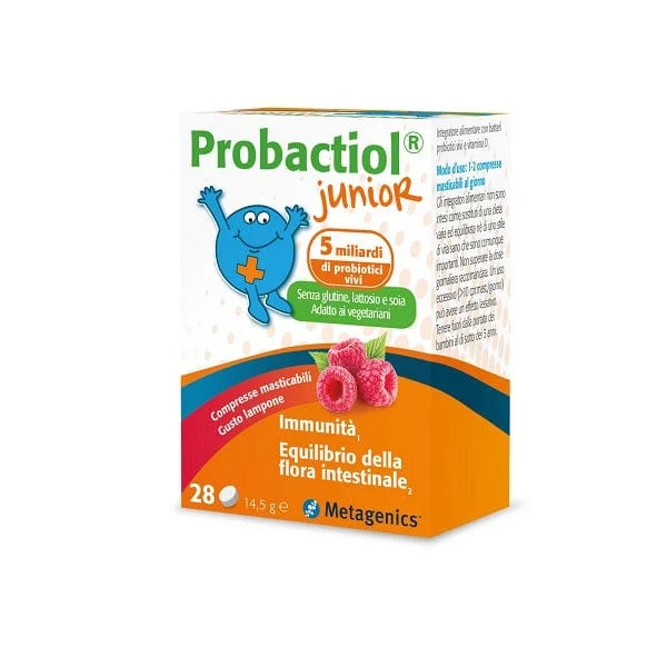 METAGENICS Probactiol Junior 28 Compresse Masticabili Gusto Lampone