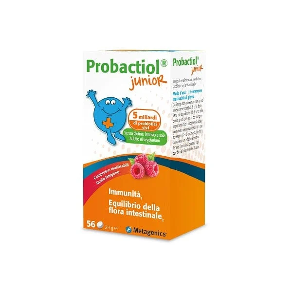 METAGENICS Probactiol Junior 56 Compresse Masticabili Gusto Lampone