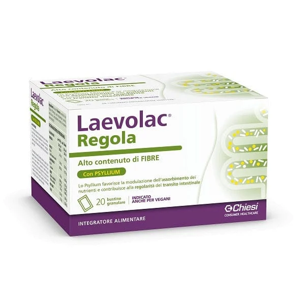LAEVOLAC Regola 20 Buste Alto Contenuto di Fibre Con PSsyllium