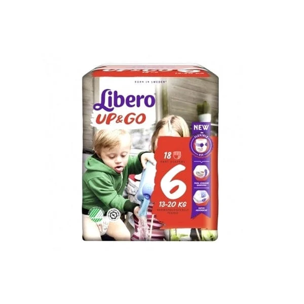 LIBERO Pannolini Up & Go Tg 6 13-20 kg 18 Pezzi