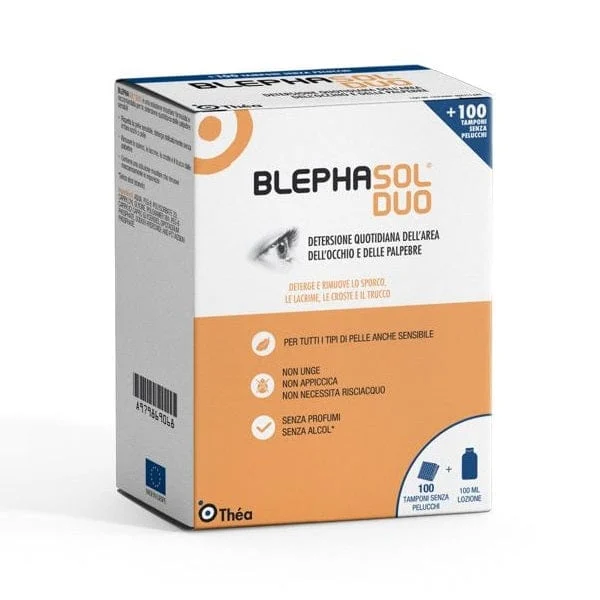 THEA FARMA Blephasol Duo Soluzione Micellare Igiene Palpebrale 100 ml + 100 Garze