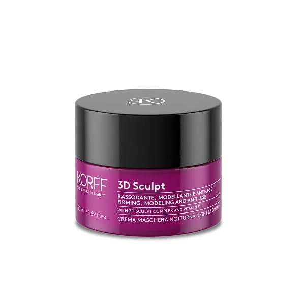 KORFF 3D Sculpt Crema Maschera Notturna Viso e Collo Effetto Boost 50 ml