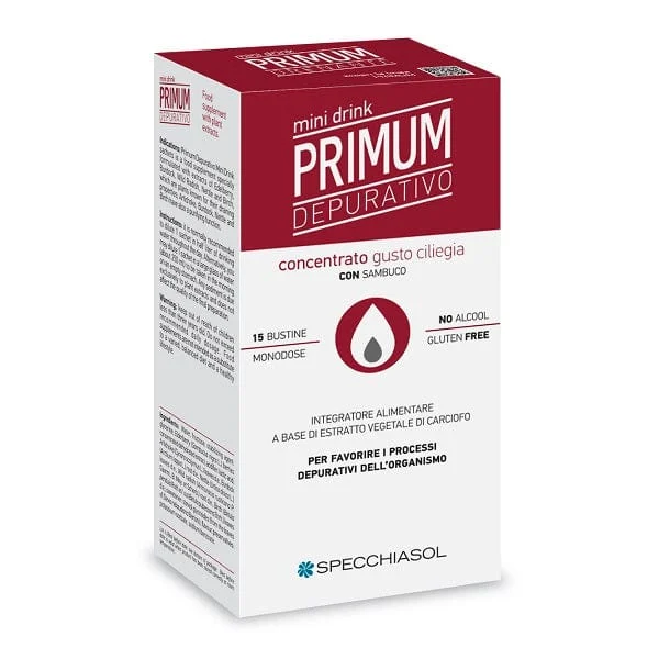 SPECCHIASOL Primum Depurativo Minidrink Ciliegia 15 Stick Da 10 ml