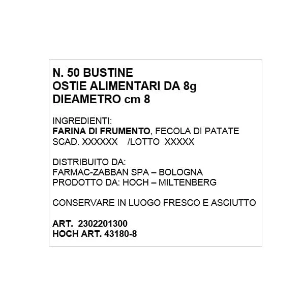 FARMAC-ZABBAN Ostie 8 cm x 50 Buste