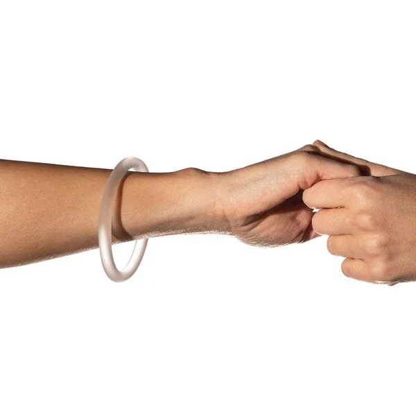 Liquirizia, bracciale rigido ovale in vetro - Blueside Emotional Design