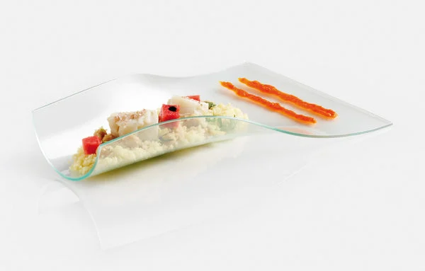 Tongue, piatto da portata in vetro - Blueside Emotional Design