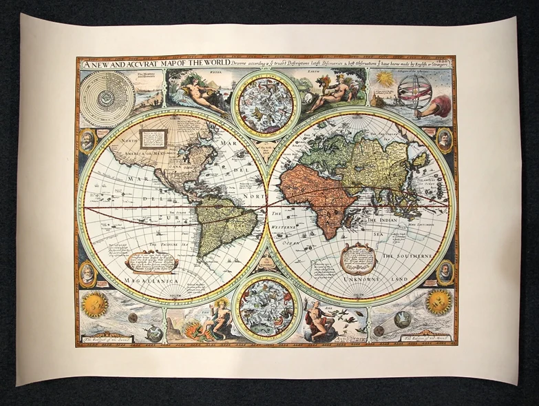 a new and accurat map of the world - Arredamento marinaresco