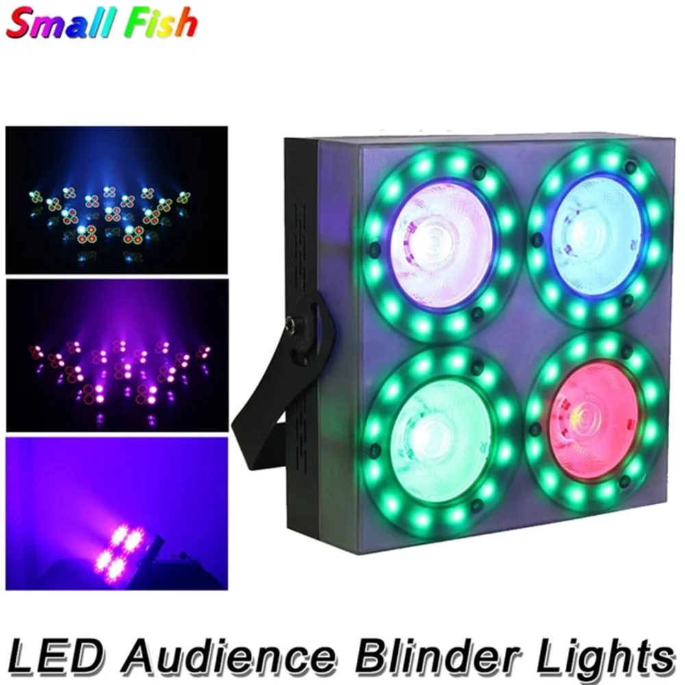 ACCECATORE LED 4 X 50 W RGB MULTICOLORE BLINDER CONTROL DMX COLOR CHANGE STROBO - TrAdE Shop Traesio