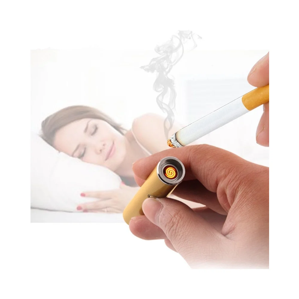 ACCENDINO ACCENSIONE CON SOFFIO VENTO RICARICABILE ANTIVENTO USB SENZA FIAMMA - TrAdE Shop Traesio