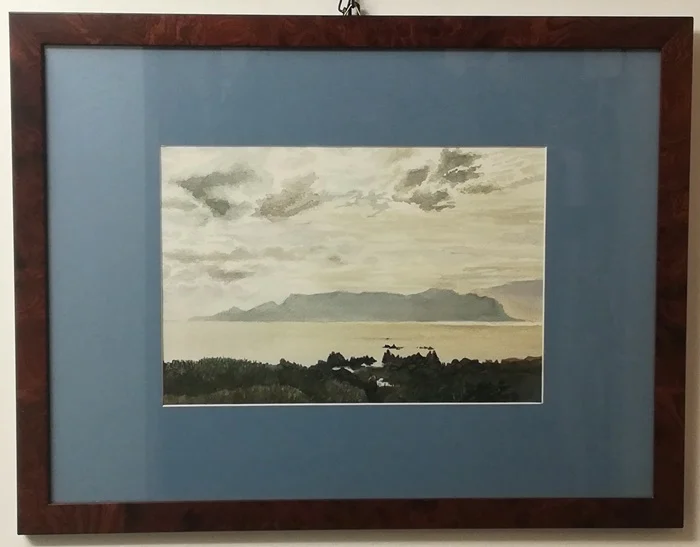 acquerello “paesaggio. isola di tavolara” - Arredamento marinaresco