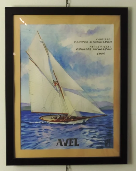 acquerello, ship portrait “avel” - Arredamento marinaresco
