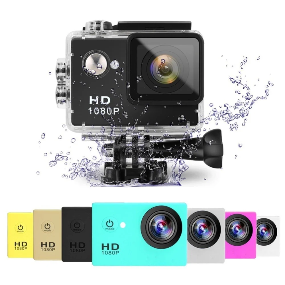 ACTION CAM FULL HD 1080P CON CUSTODIA IMPERMEABILE SUBACQUEO SPORT CAMERA KIT - TrAdE Shop Traesio