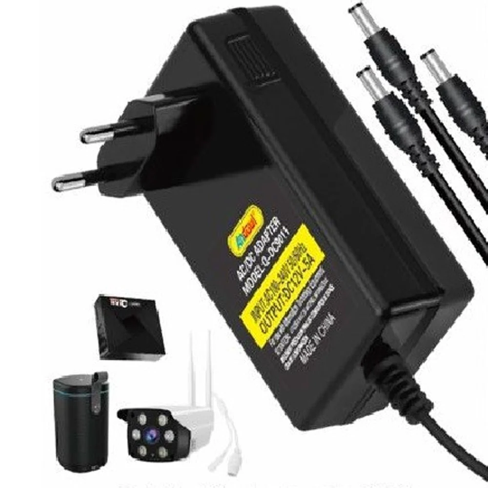 ADATTATORE ALIMENTAZIONE 3IN1 AC/DC 12V 5A ALIMENTATORE UNIVERSALE QY-9011 3 SPINE