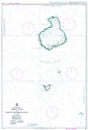addoo atoll to north huvadhoo atoll n. 1011 (1992) - Carte nautiche, da pesca…