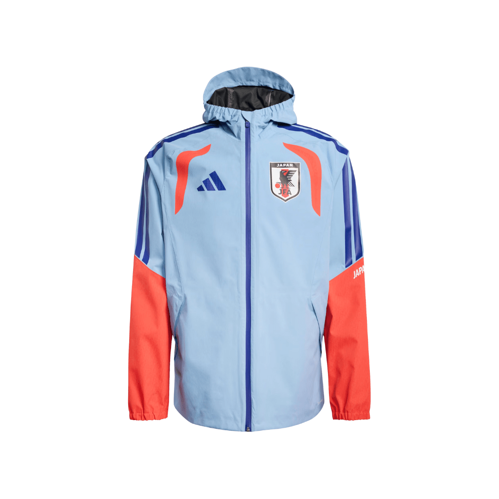 Adidas giacca antipioggia Nazionale Giappone Tiro26 Pro blu cenere