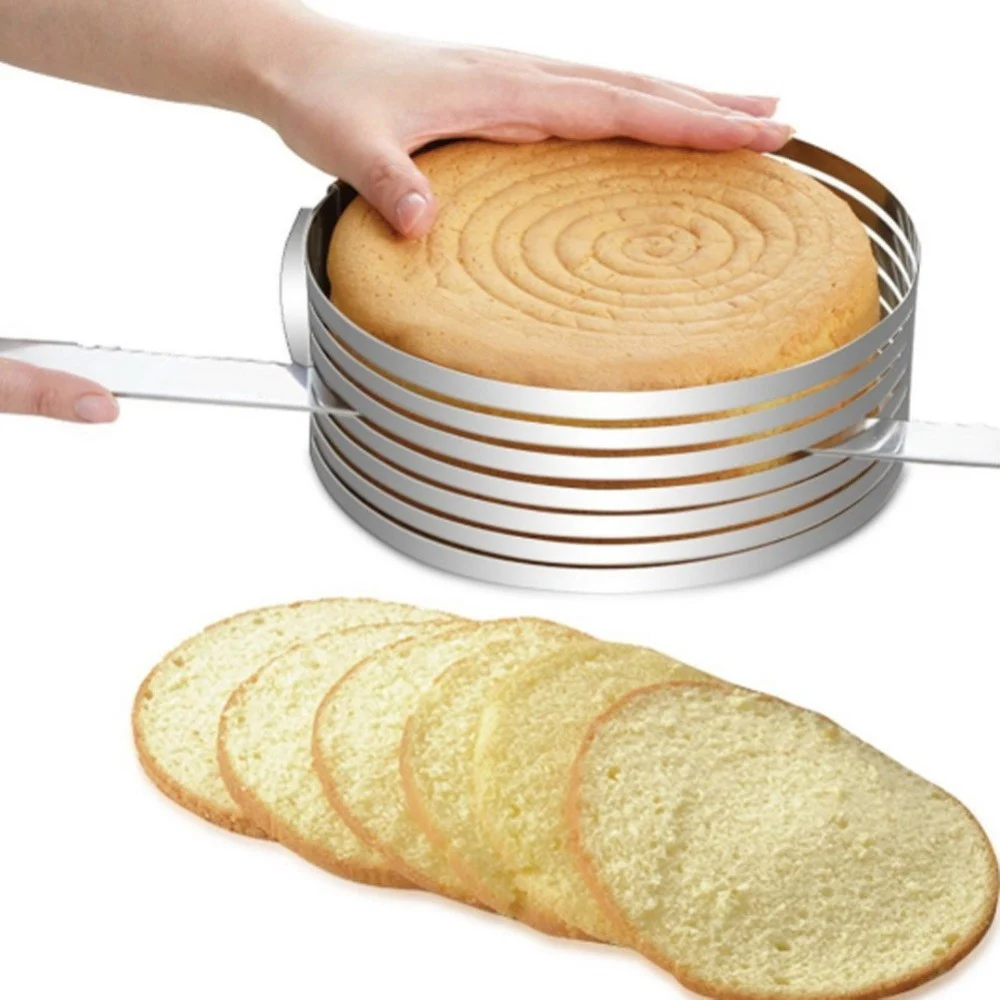 AFFETTATORTE TAGLIA AFFETTA TORTA REGOLABILE DA 16 20 CM STAMPO ANELLO ACCIAIO - TrAdE Shop Traesio