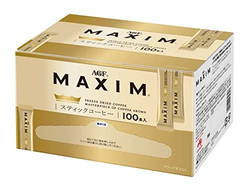 AGF Maxim Stick Coffee 100pcs Instant Coffee Black