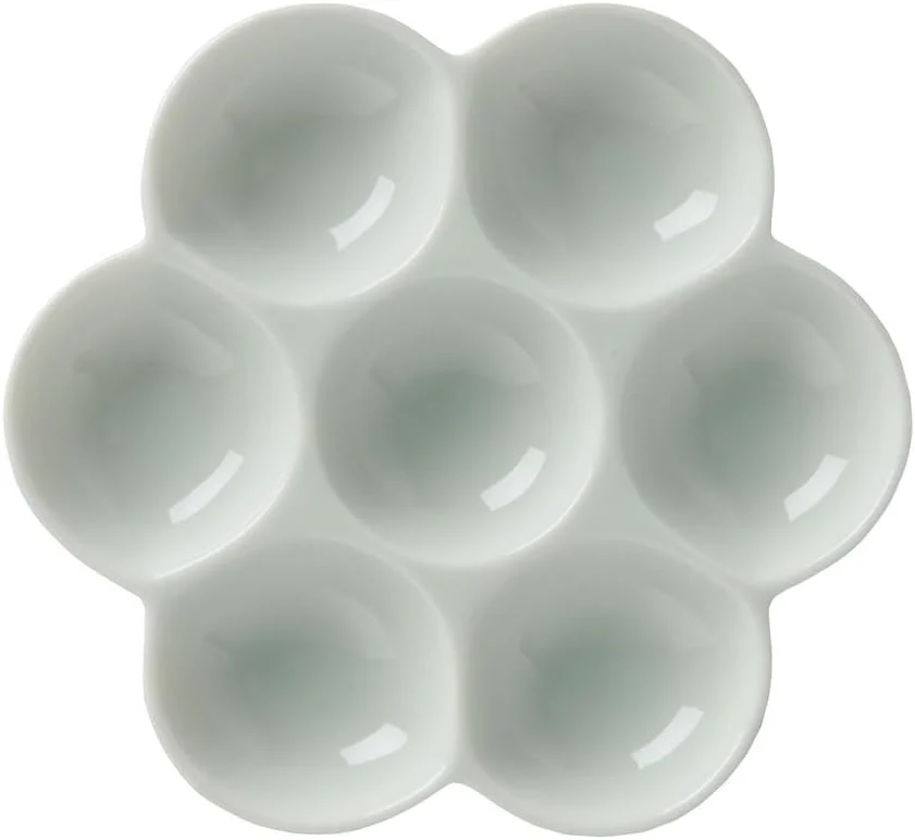 Akashiya Tavolozza rotonda in ceramica per trucco artistico 4 Sun AG-08E