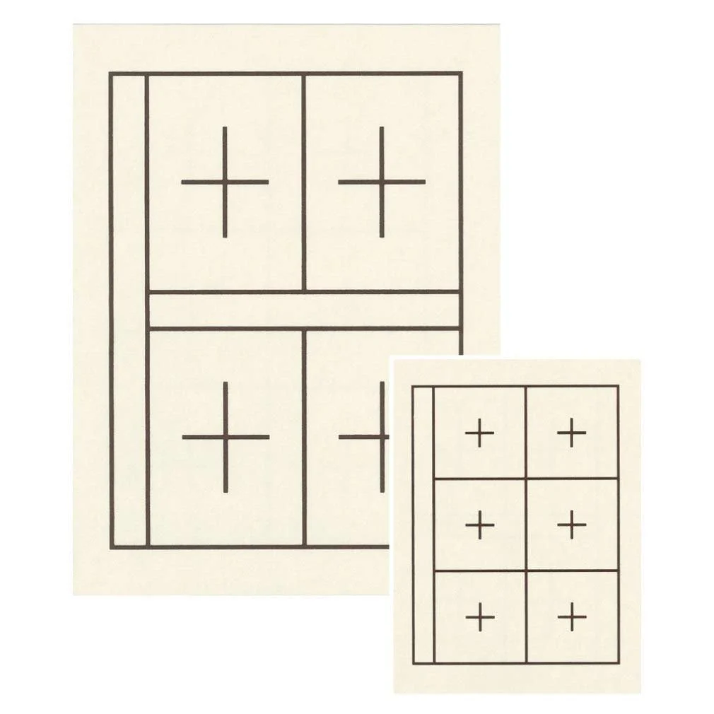 Akashiya Shitajiki Tavola di Pratica Calligrafica 4 e 6 Griglie AE-04 Bianca