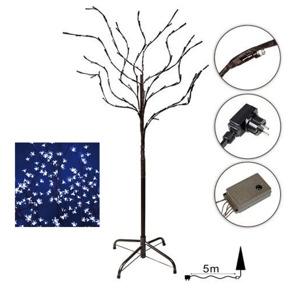 ALBERO DI NATALE LUMINOSO CILIEGIO PER INTERNO 192 LED 180CM BIANCO FREDDO - TrAdE Shop Traesio