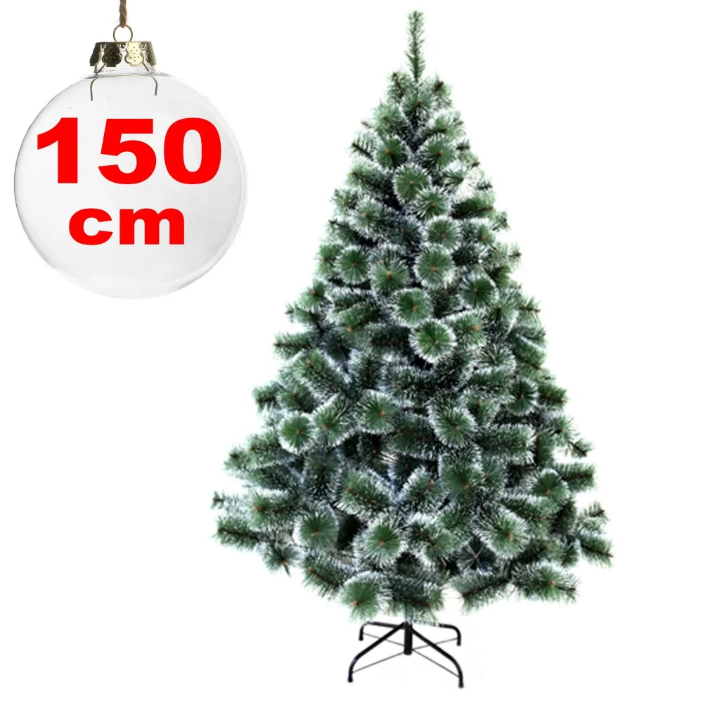 ALBERO DI NATALE SINTETICO 150 CM INNEVATO DECORAZIONE PER CASA SCUOLA UFFICIO - TrAdE Shop Traesio
