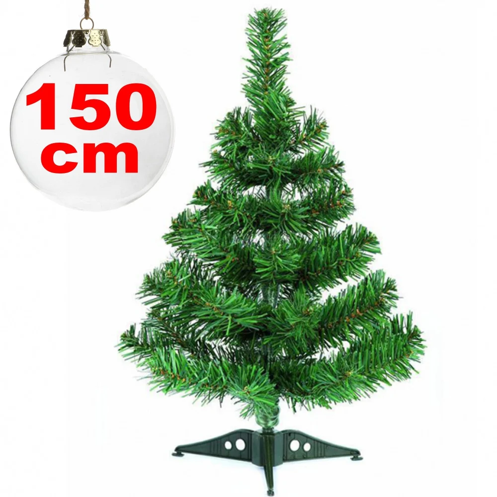 ALBERO DI NATALE SINTETICO 150CM DECORAZIONE DECORAZIONI PER CASA SCUOLA UFFICIO - TrAdE Shop Traesio
