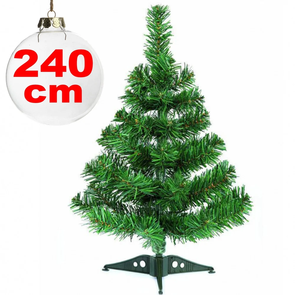 ALBERO DI NATALE SINTETICO 240CM DECORAZIONE DECORAZIONI PER CASA SCUOLA UFFICIO - TrAdE Shop Traesio