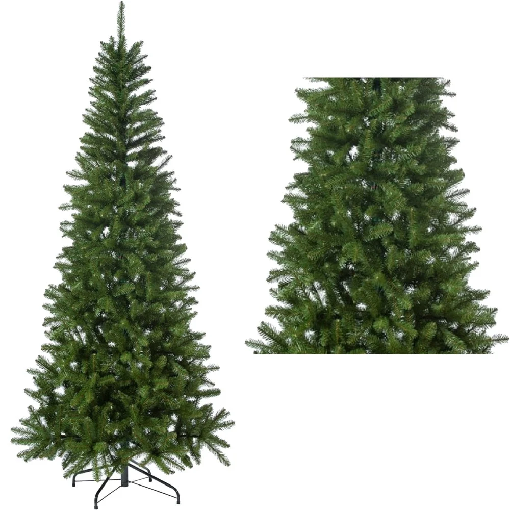 ALBERO DI NATALE SLIM NATALUNA MOD. STELVIO ALTEZZA 240 CM BASE A CROCE 825 RAMI - TrAdE Shop Traesio