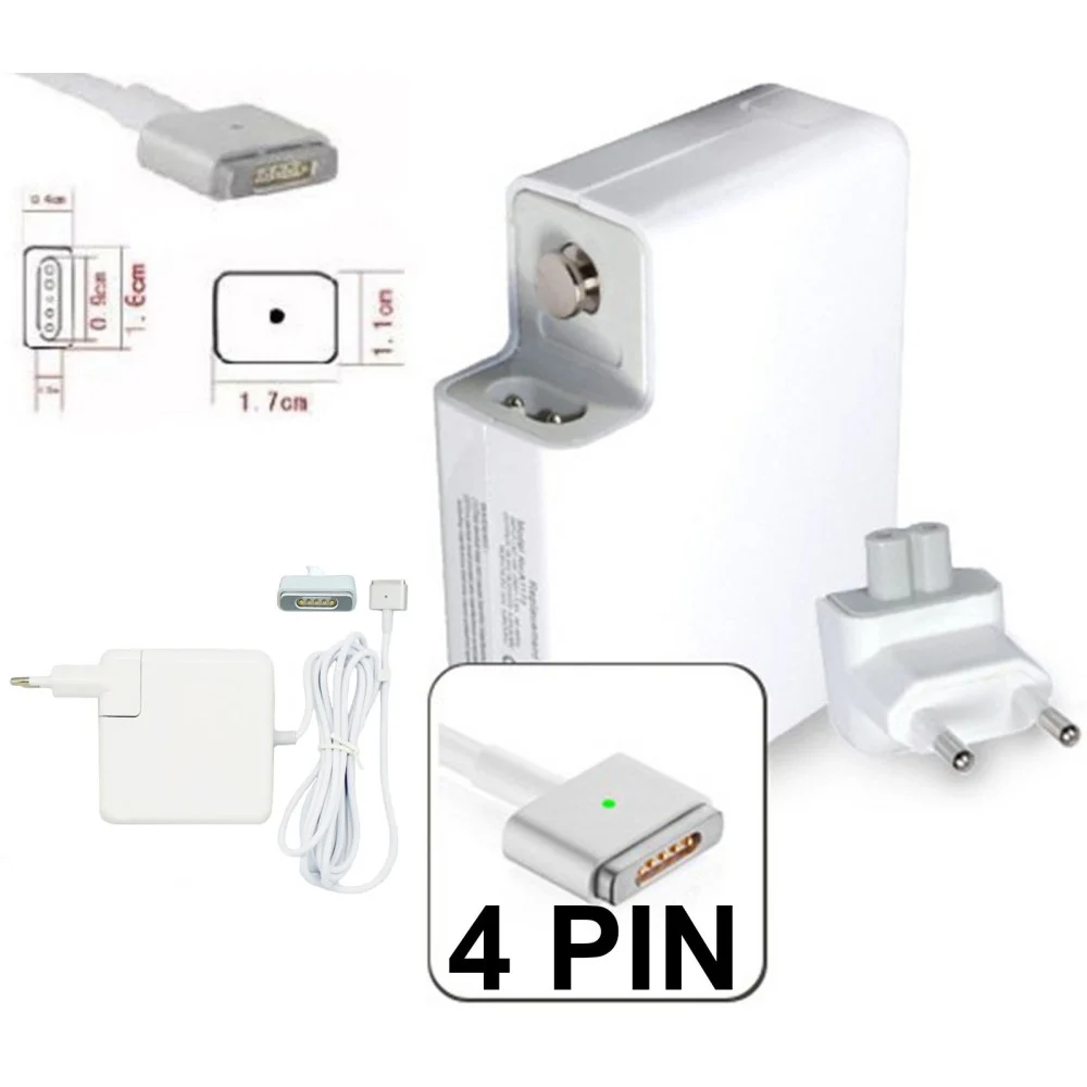 ALIMENTATORE 60W COMPATIBILE PER NOTEBOOK MAGSAFE 2 MACBOOK PRO RETINA 13" 4 PIN - TrAdE Shop Traesio