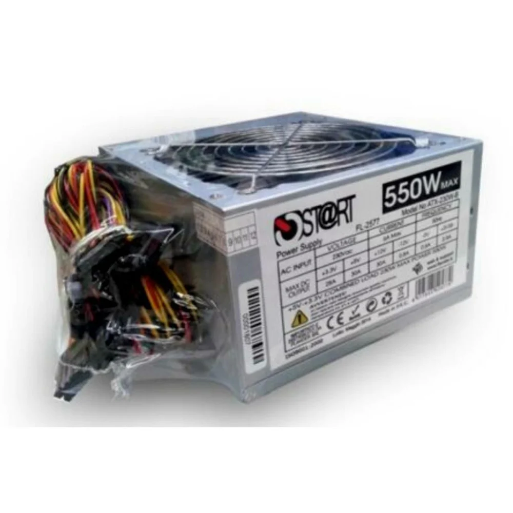 ALIMENTATORE PER CASE COMPUTER PC CON VENTOLA DI RAFFREDAMENTO ATXX 550W 20+4PIN - TrAdE Shop Traesio