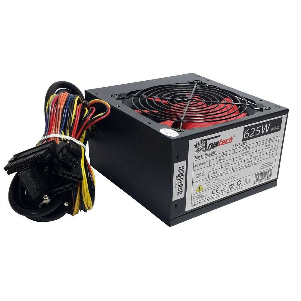 ALIMENTATORE PER PC DESKTOP 625 W ATX 20/24 PIN 8 CONNETTORI VENTOLA 12CM - TrAdE Shop Traesio