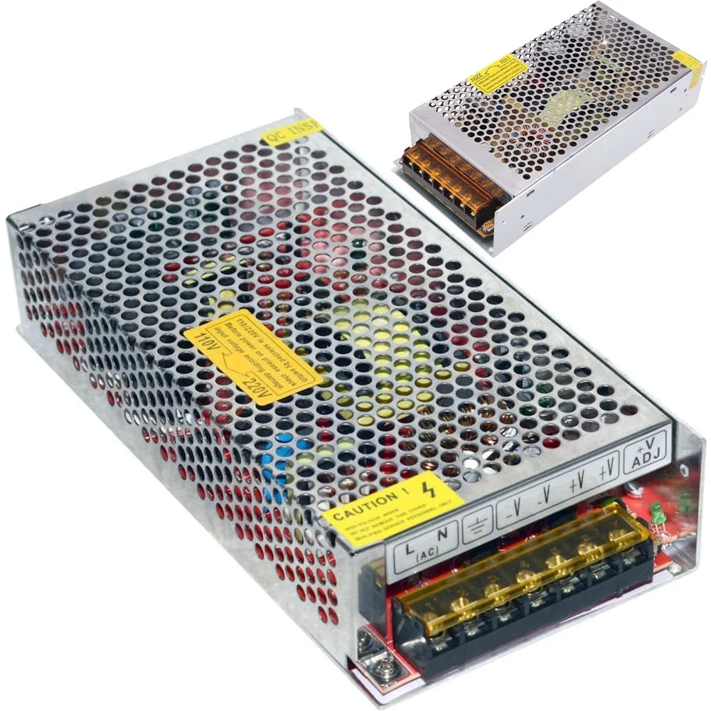 ALIMENTATORE STABILIZZATO 12V 10 AMPERE TRASFORMATORE 120 WATT 110-230V S-10AA
