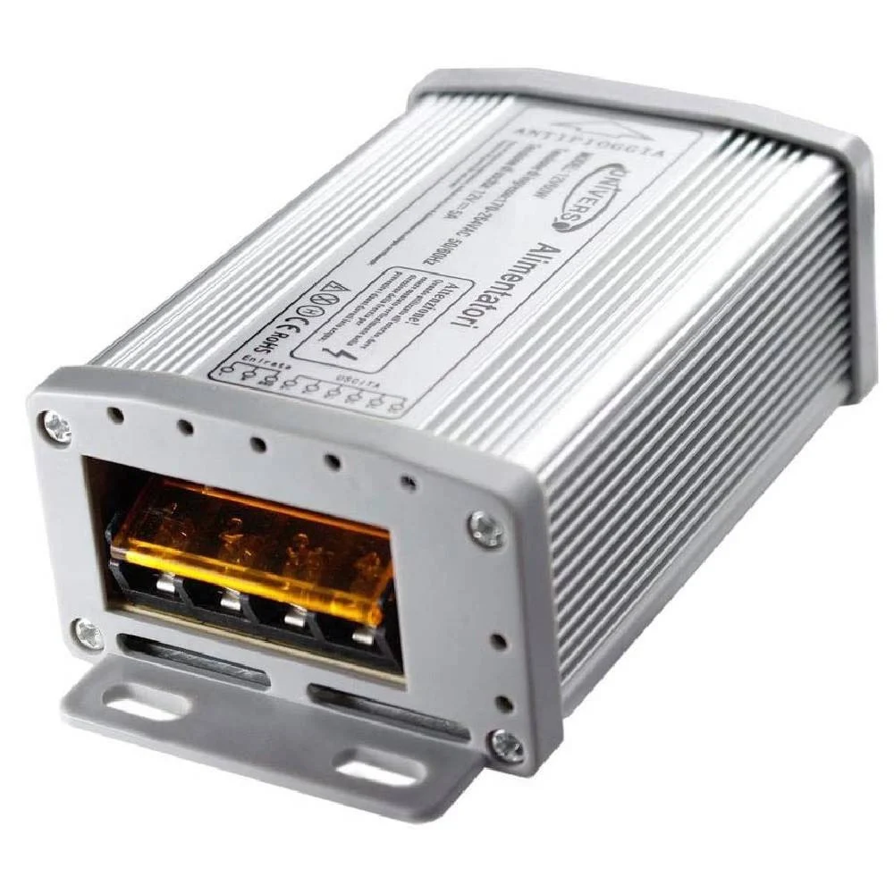 ALIMENTATORE STABILIZZATO 12V 5A 60 W TRASFORMATORE TELECAMERE STRIP LED SS-60