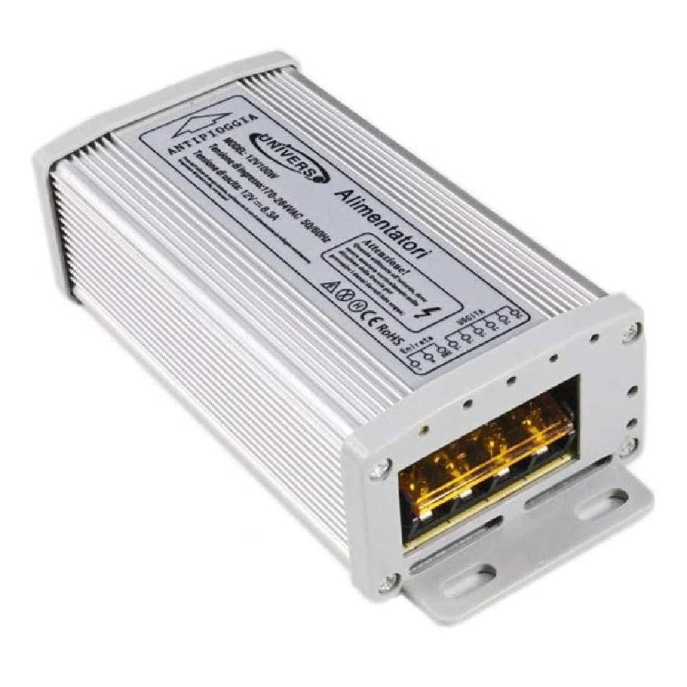 ALIMENTATORE STABILIZZATO 12V 8.3A 100W TRASFORMATORE TELECAMERE STRIP LED SS100 - TrAdE Shop Traesio