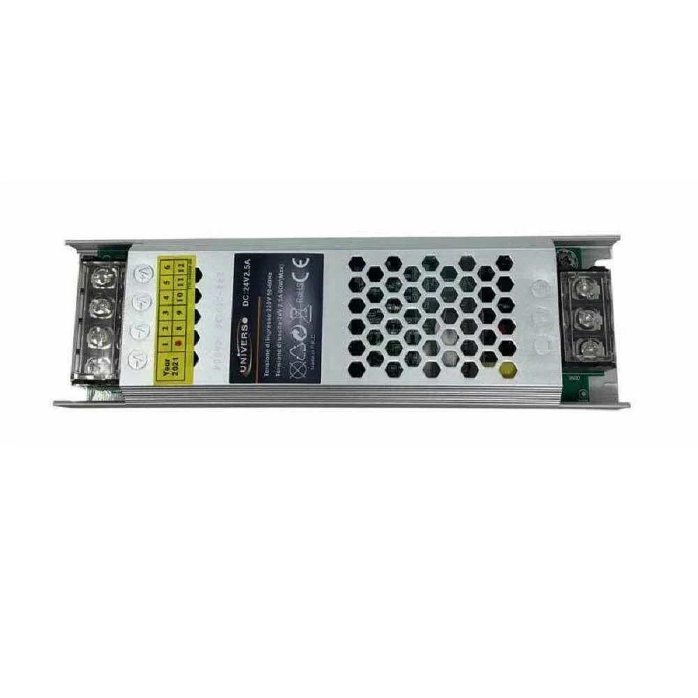 ALIMENTATORE STABILIZZATO 60W SLIM TRASFORMATORE 24V 2.5A TELECAMERE LED - TrAdE Shop Traesio