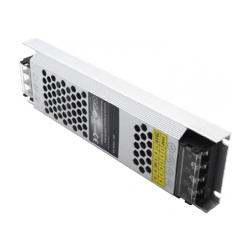 ALIMENTATORE TRASFORMATORE STABILIZZATO SLIM 16.7A 12V 110-230V 200W S-12V-200W