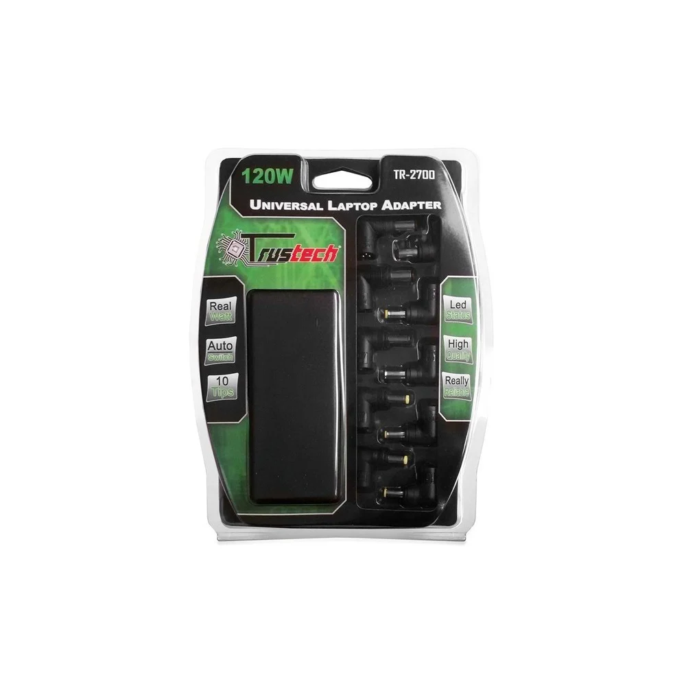 Alimentatore Universale Per Notebook 120W settaggio automatico Trustech - TrAdE Shop Traesio