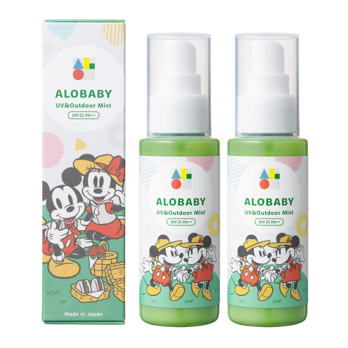 ALOBABY Disney Design Sunscreen UV Outdoor Mist Set 2 Bottles 150ml