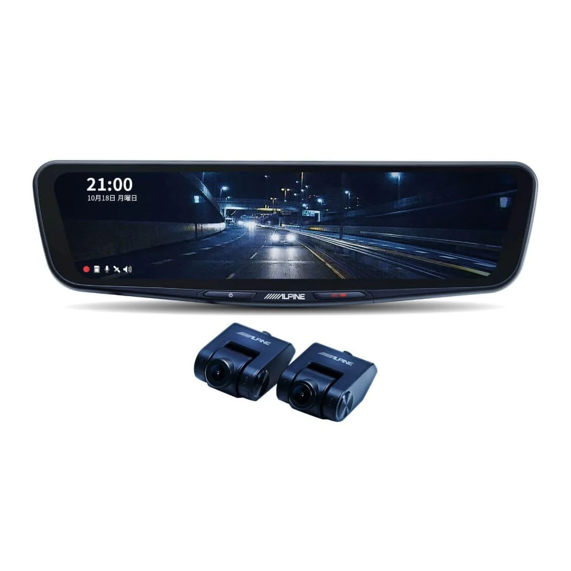 ALPINE 12" Digital Mirror w/ Dashcam OEM Swap + Rear Cam — Kit Sold Separately