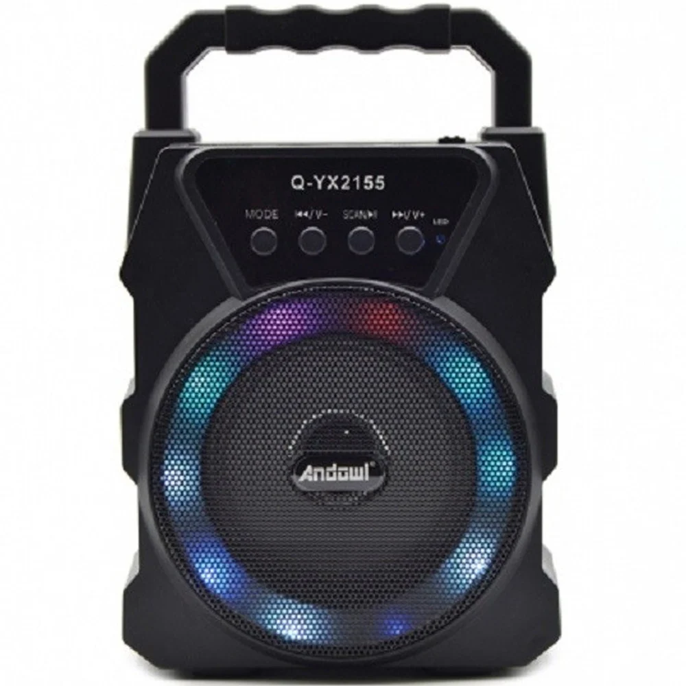 ALTOPARLANTE PORTATILE Q-YX2155 15W PMPO BLUETOOTH 5.0 CON LUCI A LED SENZA FILI