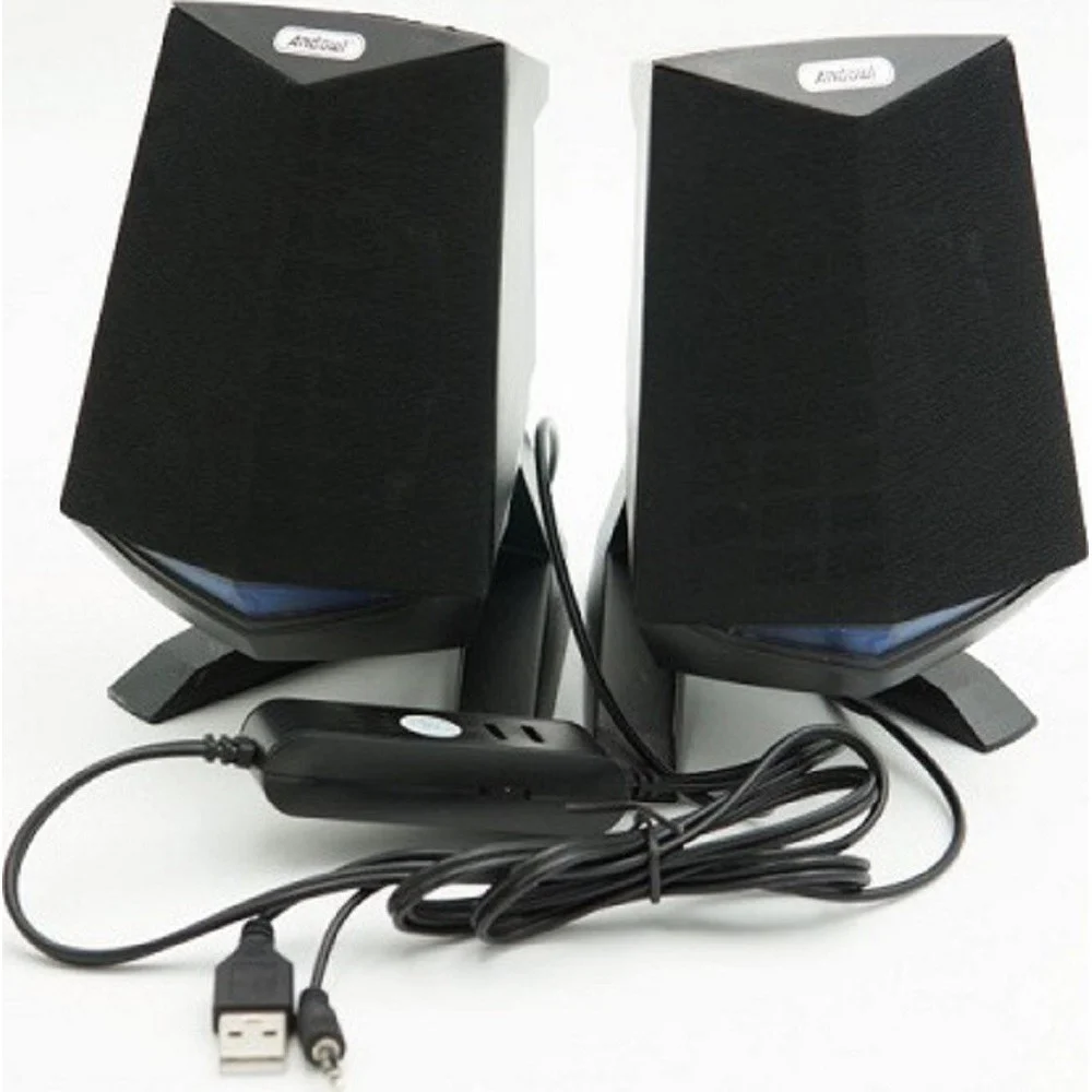ALTOPARLANTI 2.0 PER COMPUTER NOTEBOOK 3W X 2 CON ILLUMINAZIONE A LED USB Q-C33