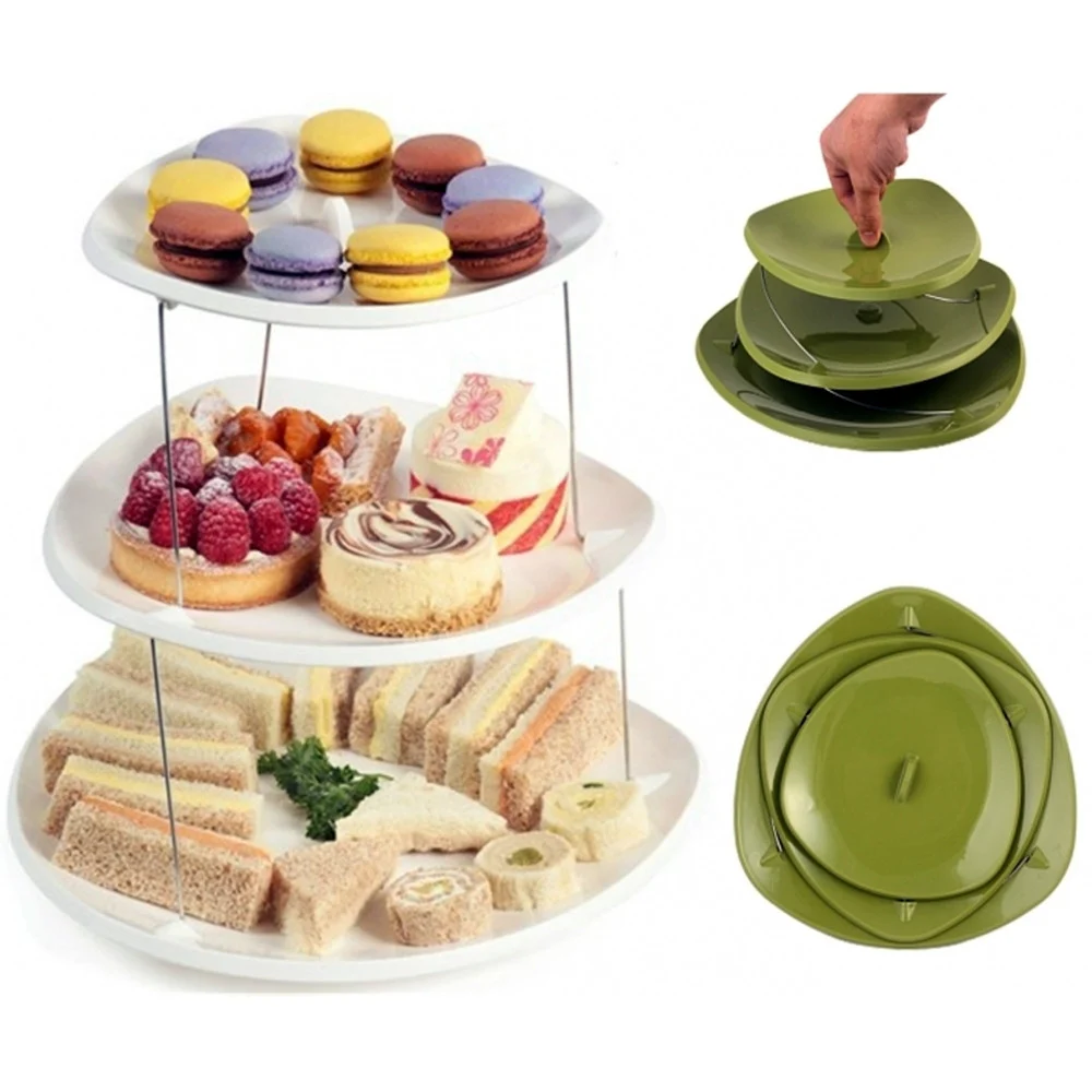 ALZATA TWIST FOLD CENTROTAVOLA PIEGHEVOLE RICHIUDILE SALVASPAZIO 3 RIPIANI DOLCI - TrAdE Shop Traesio