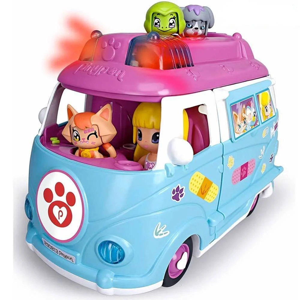 AMBULANZA CON LUCI E SUONI CON PERSONAGGIO E CUCCIOLO ACCESSORI PINYPON GIOCO - TrAdE Shop Traesio