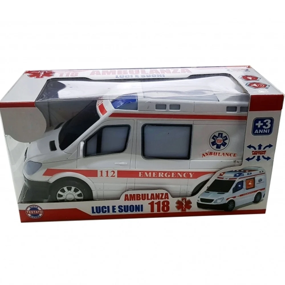 AMBULANZA EMERGENZA 118 112 DOTTORE CON LED LUCI E SUONI OSPEDALE GIOCO BIMBO - TrAdE Shop Traesio