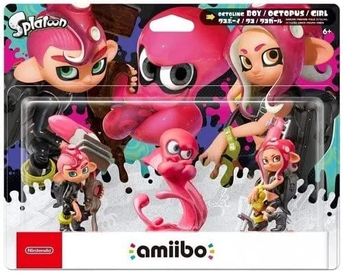 amiibo Set Triplo Octopus Girl, Octopus, Octopus Boy - Splatoon Series