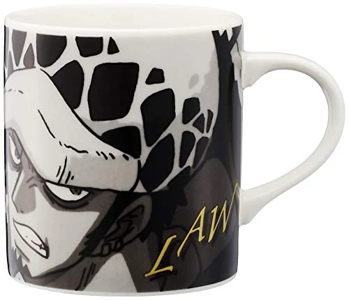 One Piece Law Monochrome Mug 8cm 121118 White Made in Japan - ONE PEICE